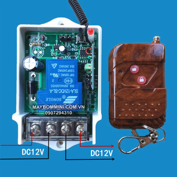 dieu khien tu xa 12v may bom
