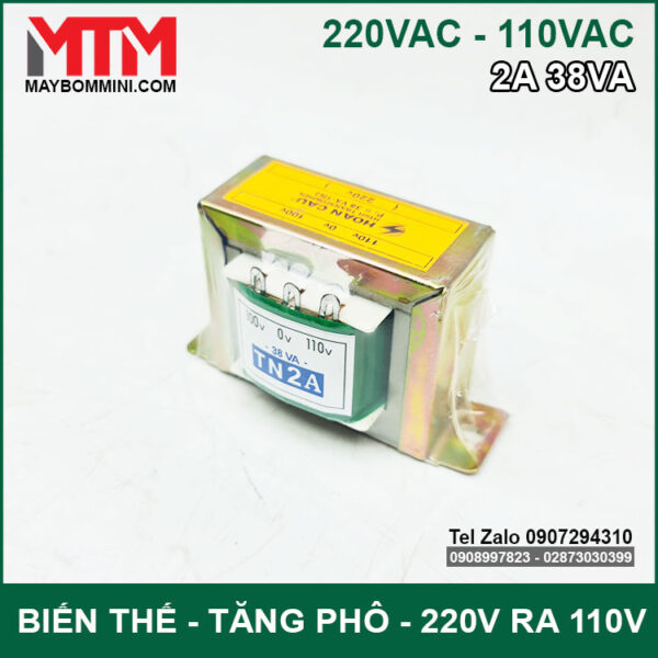 doi dien 220v ra 110v 2A 38VA AC