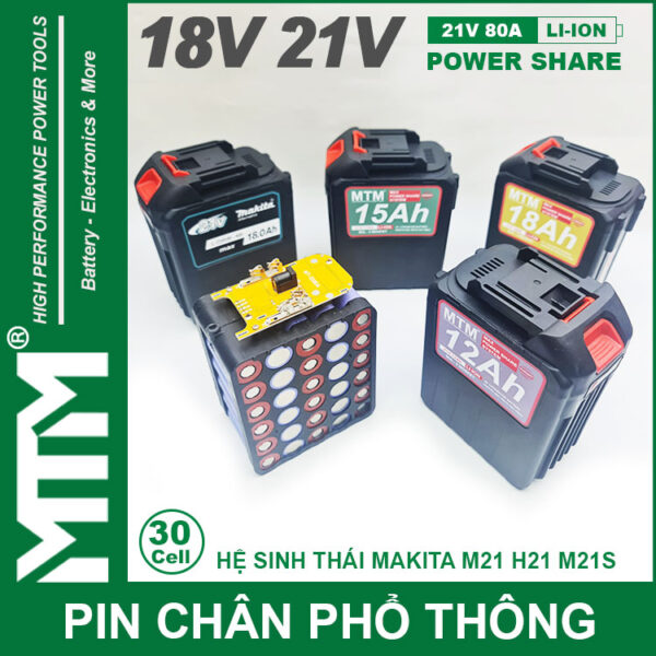 dong Pin chan pho thong makita chong soc 30 cell