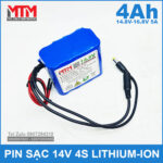 dong pin 14V 4000mah 5A 4S2P MTM