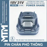 gia Pin chan pho thong 5cell 80A Led bao pin 2 ben