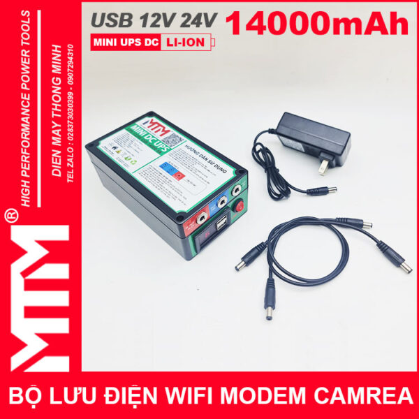 gia UPS wifi modem camera 12V 24V 5A 14000mah led bao vont