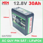 gia ac quy pin 12v 30ah kich thuoc