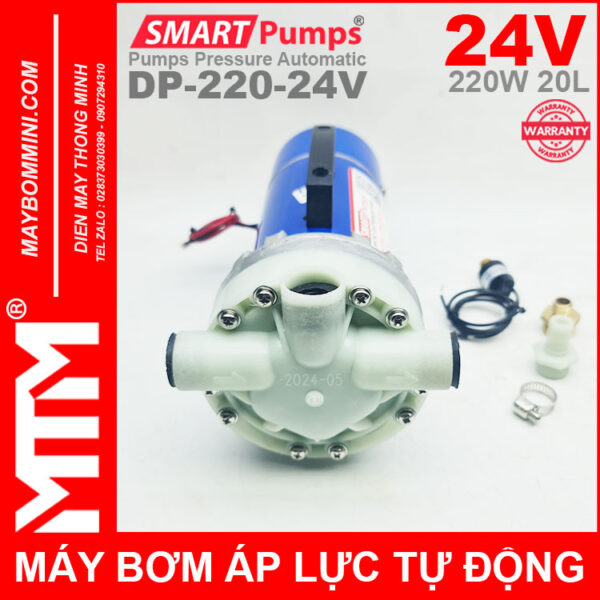 gia ban may bom ap luc tu dong 24V 220W 20L Smartpumps chinh hang