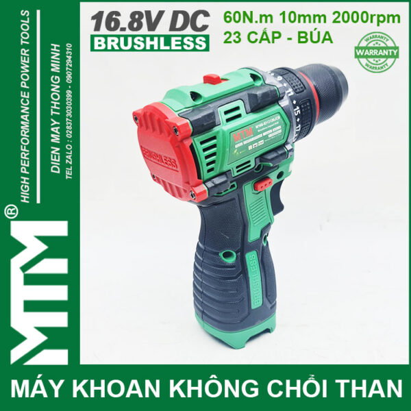 gia ban may khoan bat vit khong choi thang 16V MTM M168 10mm 60N 2000rpm 23 cap co bua