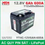 gia binh ac quy pin sat 12V 6Ah 600A YT4C 12V6AH 600A