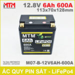 gia binh ac quy pin xe may 12V 6Ah 600A M07 B 12V6AH 600A