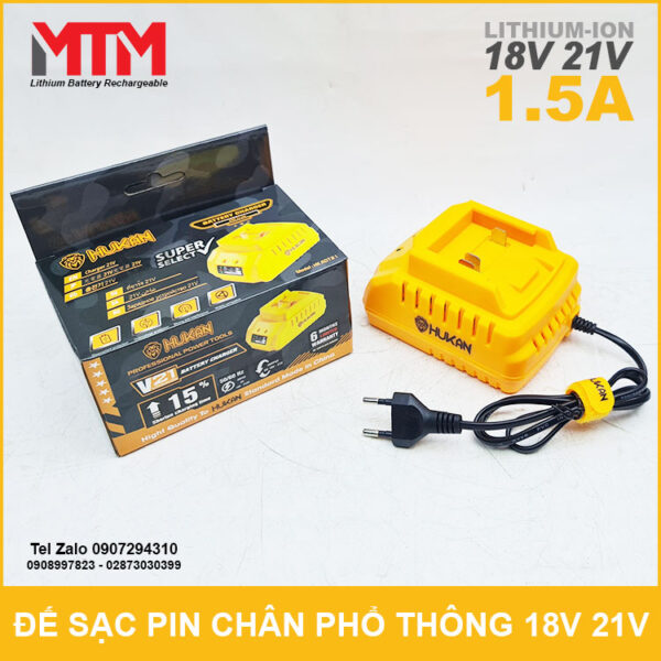 gia de sac pin pho thong 18V 21V hukan