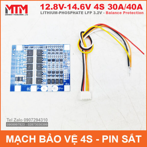 gia mach bao ve pin sat 4S 30A 40A 12V8 can bang