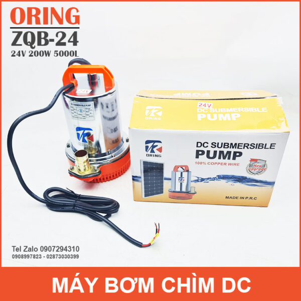 gia may bom chim DC 24V nang luong mat troi