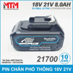 gia pin chan pho thong 8ah 10 cell 21700