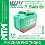 gia pin makita chan pho thong 15 cell 7500mah EVE 80A chong soc
