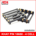 khay pin 18650 4 cell ma vang