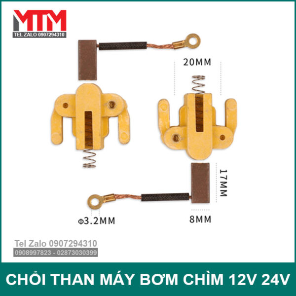 kich thuoc choi than may bom chim inox 12v 24v