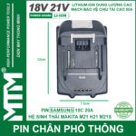 kich thuoc pin makita chong soc 80A den bao pin 2 ben cell Samsung
