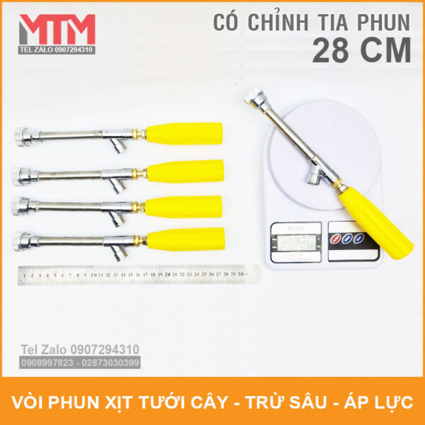 kich thuoc va can nang voi phun tuoi cay xit thuoc 28cm