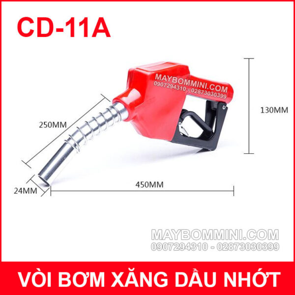 kich thuoc voi bom xang dau