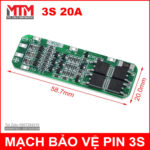 kich thuoch mach bao ve pin 3s 20a