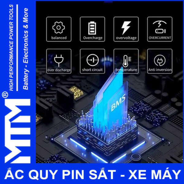 mach BMS ac quy pin kich khoi dong xe may 12V