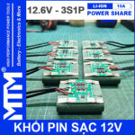 mach bao ve pin sac 12V 10A 3S1P jack DC MTM