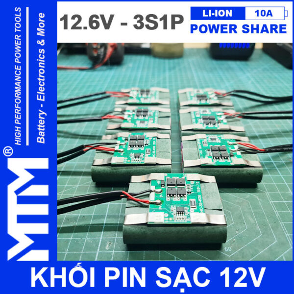 mach bao ve pin sac 12V 10A 3S1P jack DC MTM