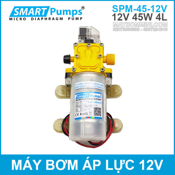 may bom ap luc mini 12v 45w 4l smartpumps