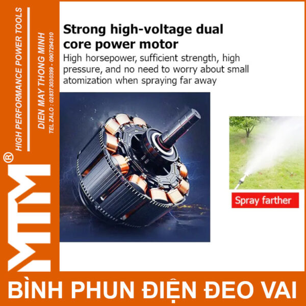 may bom binh phun thuoc tru sau phun khu khuan tuoi cay Kubota 20L