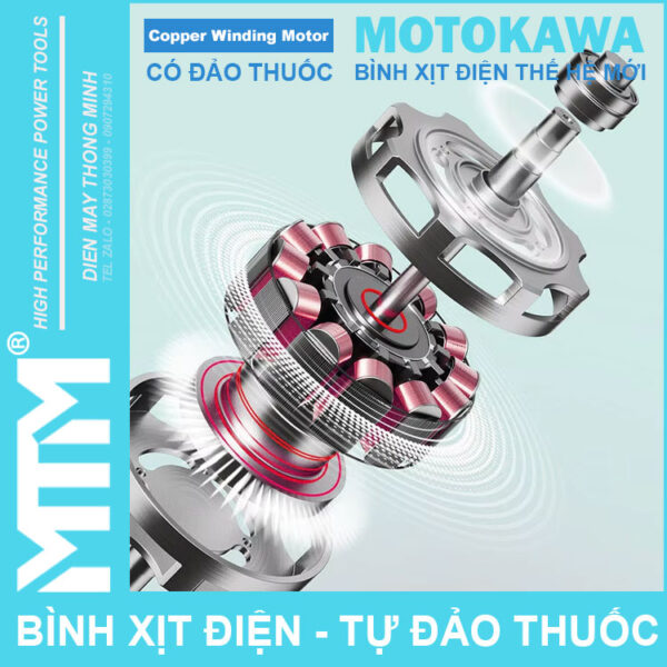 may bom binh phun xit dien the he moi dao thuoc Motokawa