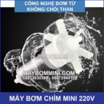 may bom mini khong choi than 220v