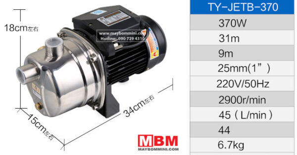 may bom tro luc gia dinh 220v