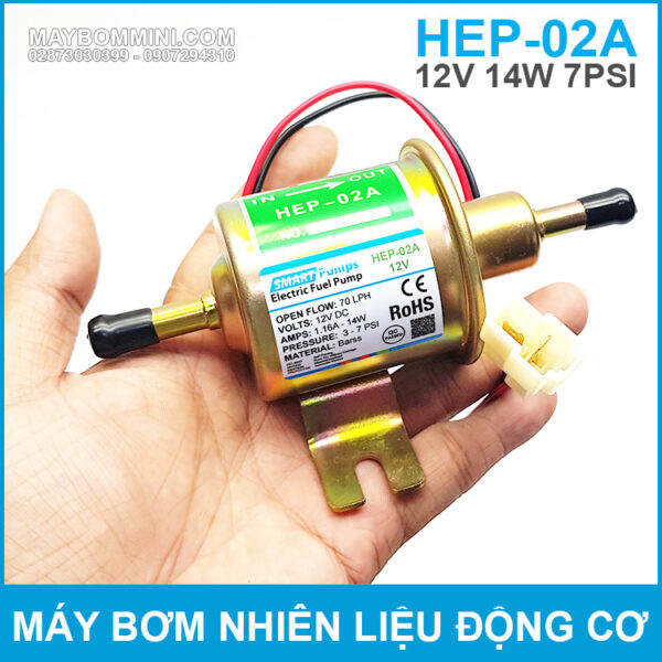 may bom tro luc xang dau dong co xe 12V