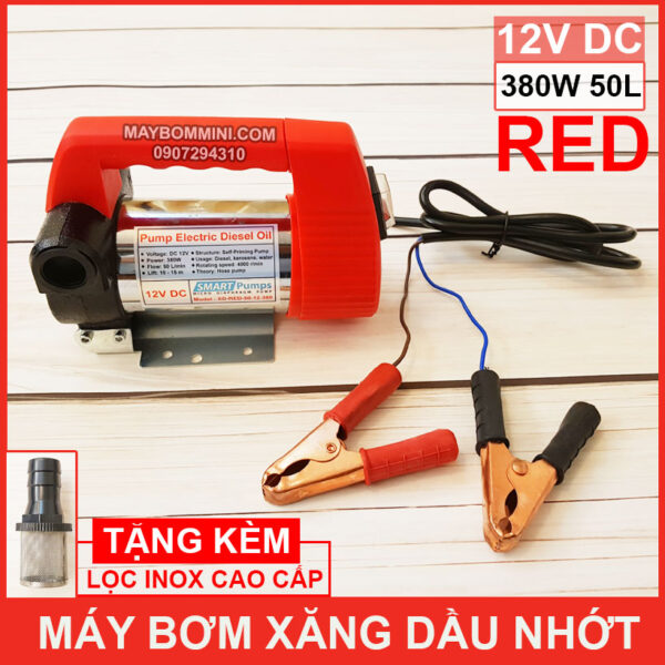 may bom xang dau nhot 12V 380W 50L red