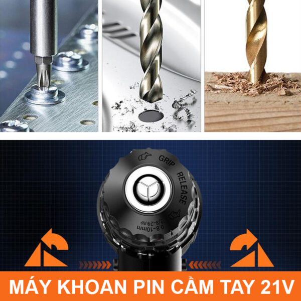 may khoan pin cam tay 21v