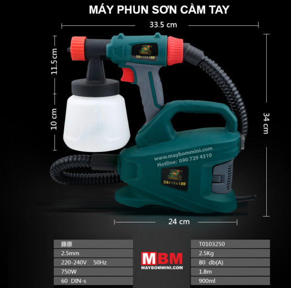 may phun son cam tay cao cap 220v