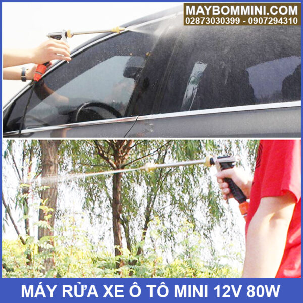 may rua xe ap luc mini 12v