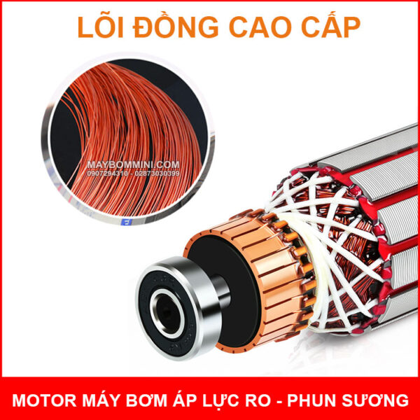 motor may bom phun suong ap luc RO cao cap