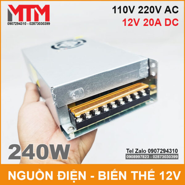 nguon dein bien the doi dien 220v ra 12v DC 20A