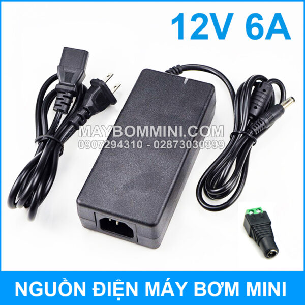 nguon dien may bom mini 12v 6a
