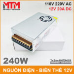 nguon to ong 110v 220v 12V 20A 240W