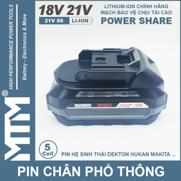 nhan dong Pin chan pho thong 5cell 80A Led bao pin 2 ben