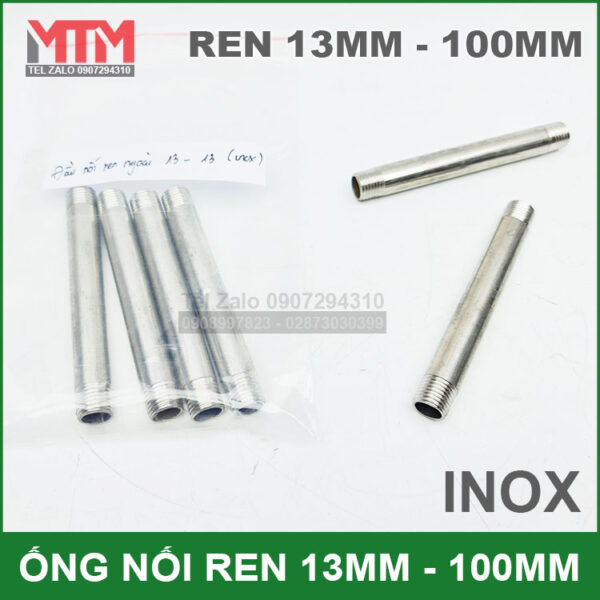 noi dai ong inox 13mm 10cm