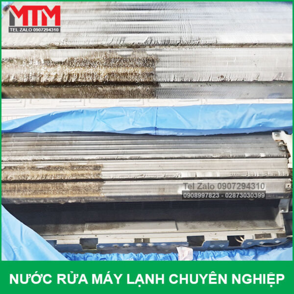 nuoc rua may lanh sau khi ve sinh