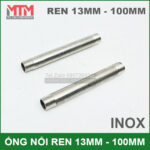 ong inox 10cm noi dai ren 13