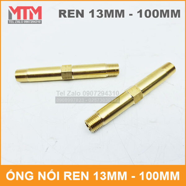 ong noi ren ngoai 13mm 100mm dong thau