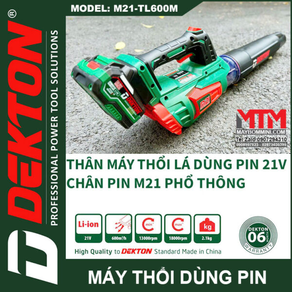 phan phoi ban may thoi la thoi bui Dekton 21V M21 TL600M pin chan pho thong
