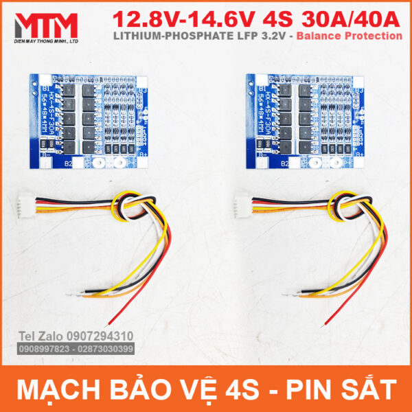 phan phoi mach bao ve pin sat 4S 30A 40A 12V8 can bang