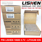 phan phoi pin lishen xam 18650 LR18650LA