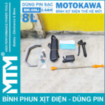 phu kien binh phun xit dien tthe he moi Motokawa 8L 2600Mah MK 08Li