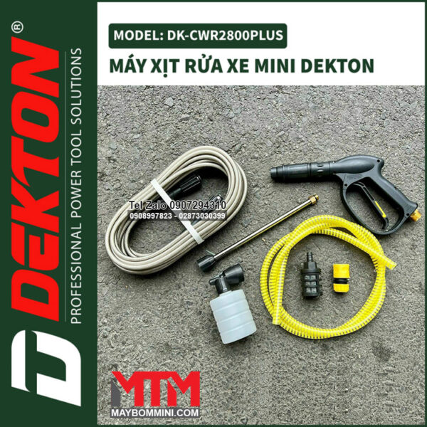 phu kien may rua xe ap luc cao 220V 2800W 10L Dekton DK CWR2800PLUS