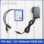 pin 12v 3ah kem sac 1